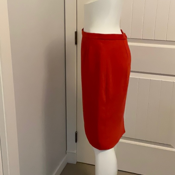 Herbe Folle Paris Vintage Women’s Wool Blend Red Pencil Skirt Size 4 - Picture 2 of 7